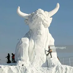 فستیوال #مجسمه های برفی و یخی سیبری ☃️❄