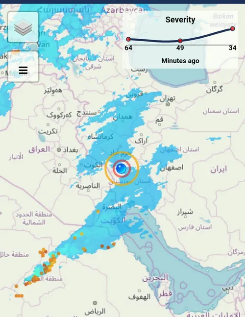 📸 توده بارشی تا ساعاتی دیگر خوزستان را فرا می گیرد