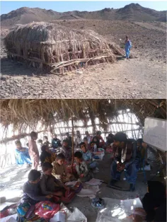 اینجا مدرسه روستای ندریتی شهرستان سرباز منطقه کیشکور هست.