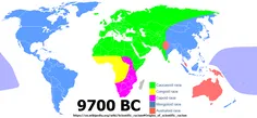 زیستگاه نژادها در سال 9700 پیش از زادروز
