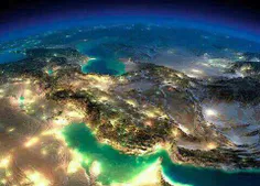 نقشه هوایی ایران در شب