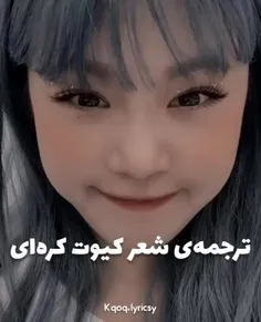 ترجمه ی شعر کیوت کره ای😊😇