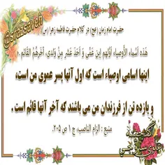 #حضرت_امام_زمان_عج در #کلام_حضرت_فاطمه_زهرا_س :