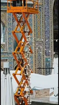 🔴🎥بوی ماه محرم در حرم مطهر رضوی و جمع آوری چراغ ها
