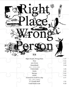 ترک لیست آلبوم Right Place, Wrong Person نامجون