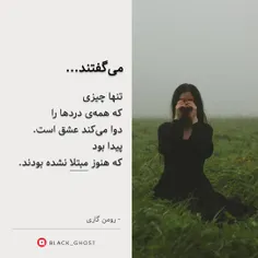 ‏می‌گفتند تنها چیزی که همه‌ی دردها را دوا می‌کند عشق است.