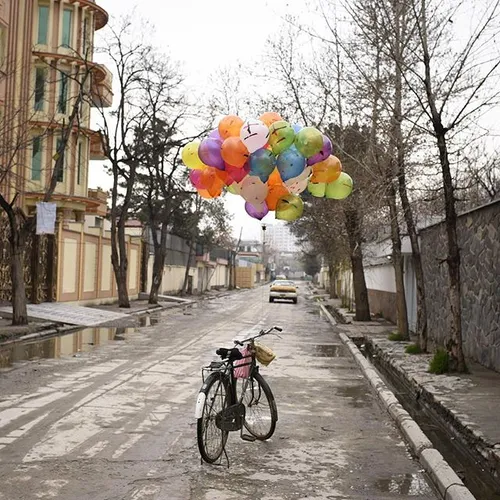 The streets were quiet in a dreary, wet Kabul this mornin