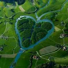 رودخانه ای شبیه قلب،درشهر داکوتا، شمال آمریکا