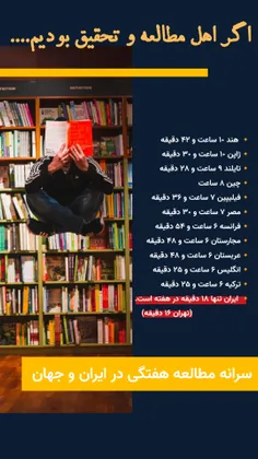 مطالعه و تحقیق یک نیاز اساسی ایرانیان