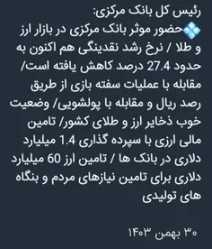 آقا اینا یادتون باشه رییس بانک مرکزی مدعیه با این کارها  