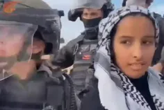 لبخند دختر شجاع معترض فلسطینی مدافع وطنش 
