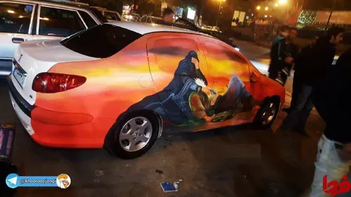نقاشی متفاوت روی خودرو در ایران!