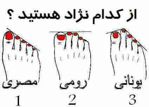 به پاهاتون نگاه کنين بعد جواب بدين؟؟؟