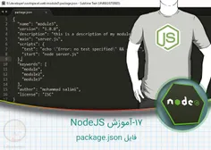 ۱۷-آموزش NodeJS – فایل package.json