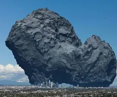 مقایسه ی اندازه یک شهاب سنگ با شهر لوس آنجلس در آمریکا