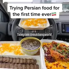 غذای ایرانی تست میکنه🍕✨🍜