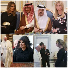 تفاوت پوشش دختر و همسر ترامپ در عربستان سعودی و دیدار با 