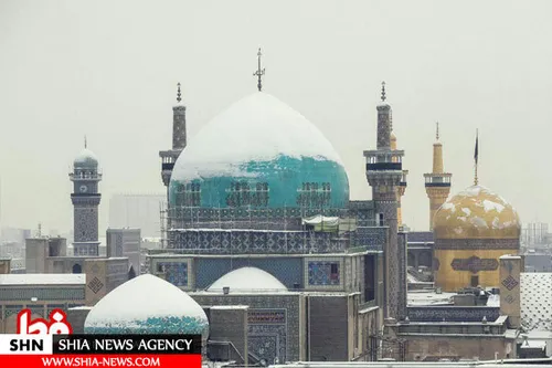 تصویر حرم امام رضا(ع) در زمستان