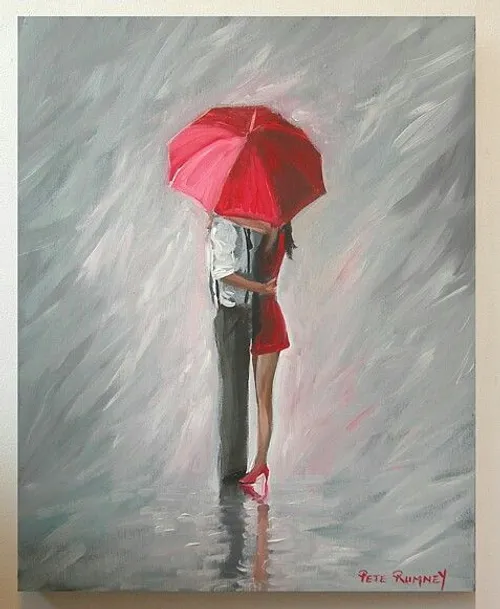 love art هنر عشق چتر باران