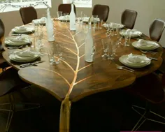 #طراحی‌های زیبا و جذاب میز با الهام از درختان  #هنر #خلاق