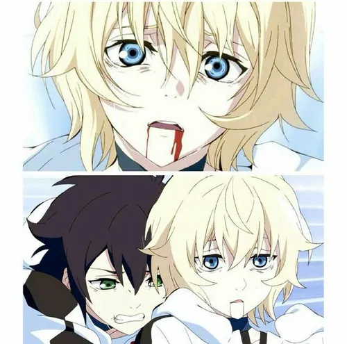 Mikayuu😭 😿 yuumika💙 💚 mikaela hyakuya🍃 yuichiro hyakuya🍃 