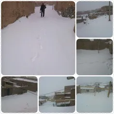 #خراسان_غربی / #برف در کوچه های روستای زیبا و با صفای تند
