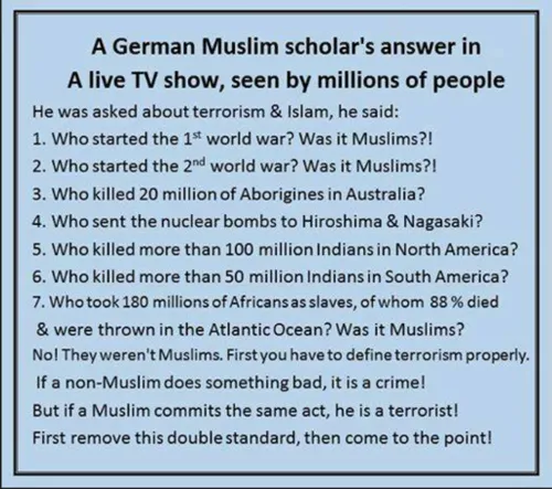 پاسخ یک محقق مسلمان آلمانی در یک برنامه زنده تلویزیونی