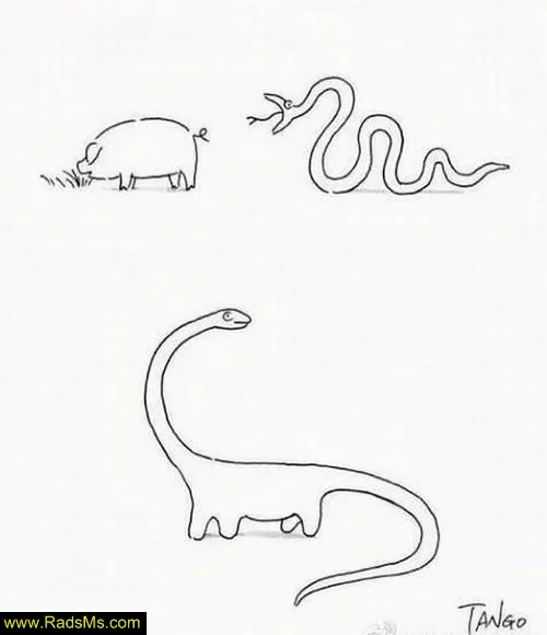 اینجوری شد که دایناسورها بوجود اومدند بله به همین سادگی ب