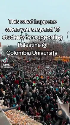 ماشاءالله دانشگاه کلمبیا بعد از تعلیق ۱۵ دانشجو به علت حم