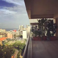 Early morning exercise in Beirut, overlooking the last st