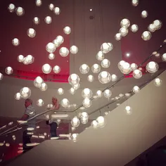 Patrons descend a staircase at a hotel in #Dubai, #UAE. P