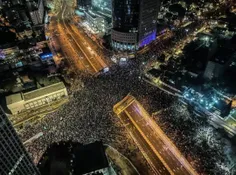 بیش از ۱۰۰ هزار اسراییلی در تل‌آویو ضد نتانیاهو تظاهرات ک