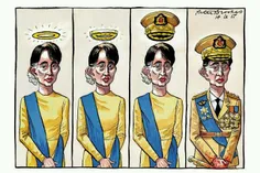 کاریکاتور روزنامه تایمز لندن از آنگ سان سوچی 