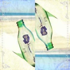 تصویر به روی بطری