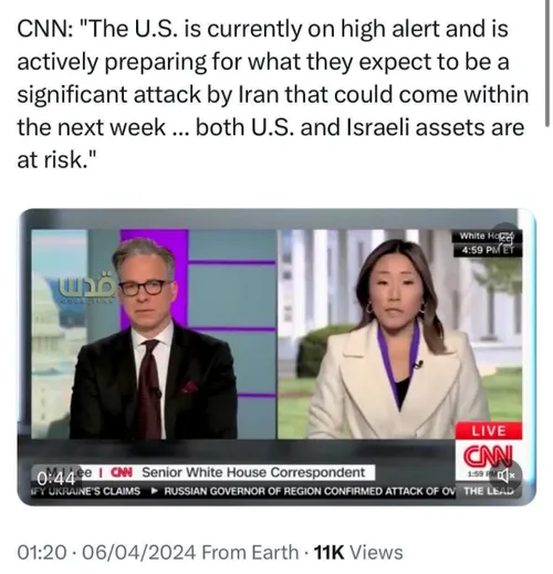 🔴سی ا ن ان : امریکا و اسرائیل هر دو در معرض خطر حمله از س