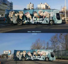 ⚜ ️ اتوبوس BTS در شهر سیول ❤ ️ ⚜ ️