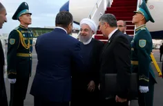 روحانی وارد آستانه،پایتخت قزاقستان شد
