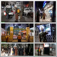 🔸 روحانیون جهادی در حال ضد عفونی کردن شهر