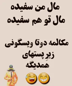 مال کیا سفیده😅 😅 