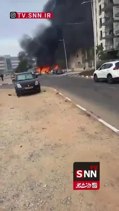 🔺نمایی دیگر از محل برخورد موشک ایرانی در بئر السبع در جنو