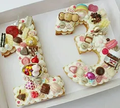 #کیک های شیک اعداد برای جشن تولد با بیسکوئیت #خوراکی #اید