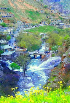 طبیعت زیبای روستا بلبر در اورامان - استان کردستان 