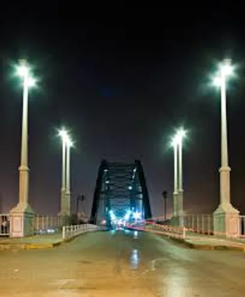 پل سفید اهواز در شب