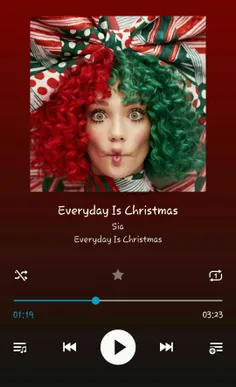 اهنگ everyday is christmas از sia خیلی دوسش دارم😍 😍 😍 😍 😍