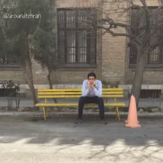 A #schoolboy is sitting on the #bench during the break. #