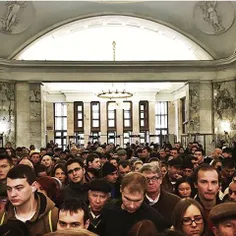 Rush hour in #moscow metro. Though it is famous for its o