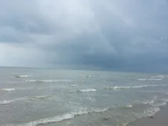دریای جنوب در روزبارانی