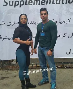 خانم صبوری قهرمان پرورش اندام ایران