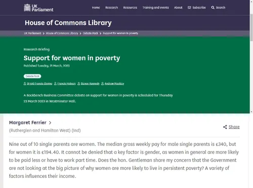زنان سرپرست خانوار و درآمدهای نابرابر در انگلیس