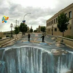 نقاشی سه بعدی هنرمندانه 😍 🙊 